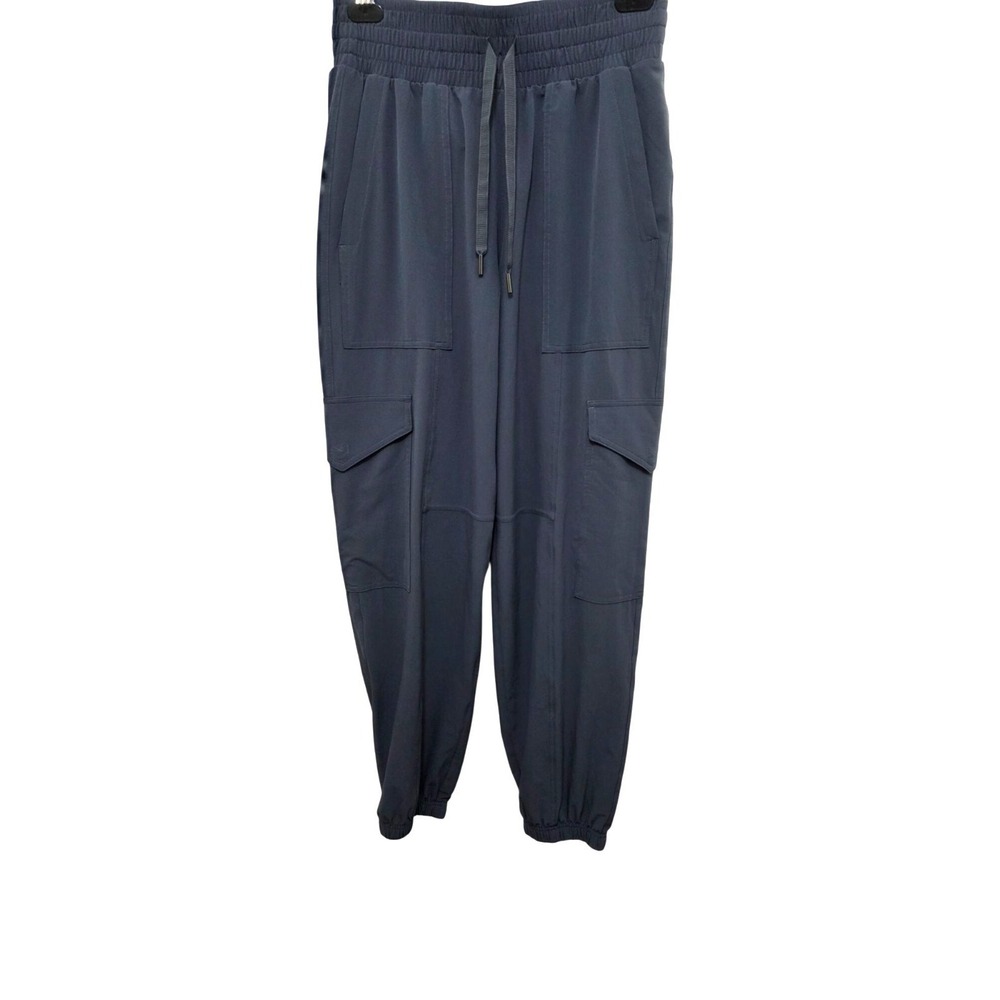 Spanx Women's Gray Elastic Waist Jogger Pants‎ Drawstring & Cargo Pockets Size S